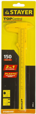Штангенциркуль пластмассовый STAYER "Standard" TOPControl, 150 мм