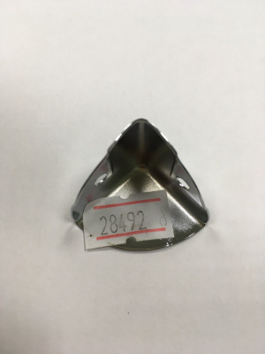 Уголок чемоданный 23x23x0,4 мм, хром