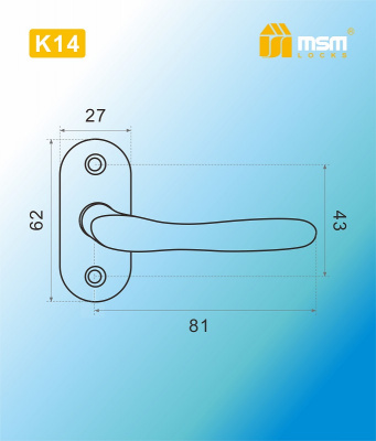 Ручка оконная MSM K14 АС, медь