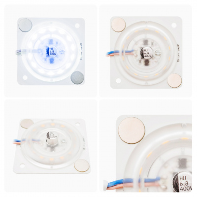 Модуль LED apeyron, 12 Вт, 230 В, 6500 К, 960 лм, IP20, 63x63 мм