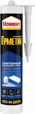 Герметик силиконовый санитарный Момент, 280 мл., (прозрачный)