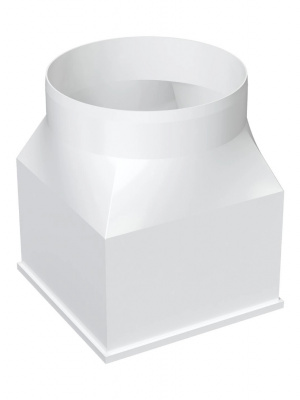 Переходник Ø125 мм / 126x126 мм