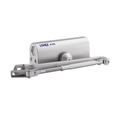 Доводчик дверной LONEX 330 (от 50 до 120 кг) серебро, морозостойкий