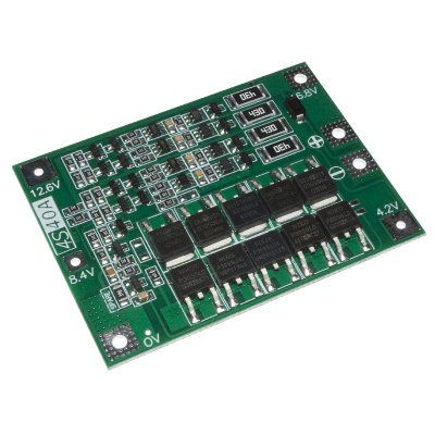 Контроллер заряда 4-х аккумуляторов HX-4S-FL40A, 14.8-16.8 В, 40 А, Li-ion, с защитой и балансиром