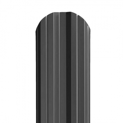 Штакетник М-образный фигурный, RAL 7024 графитовый серый, 108x1500 мм