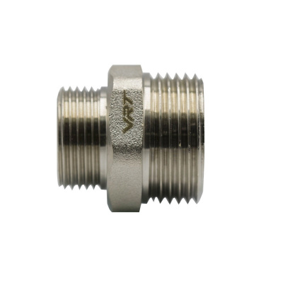 Ниппель переходник 1/2" x 3/4", латунный, VRT