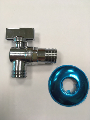 Кран для стиральной машины TIM, 1/2"н x 1/2"н