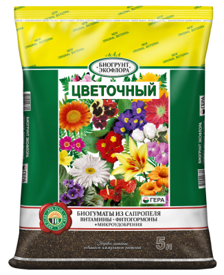 Грунт Био ГЕРА цветочный, 5 литров