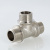 Тройник 1/2", наружные резьбы, латунный, Valtec Тройник 1/2", наружные резьбы, латунный, Valtec