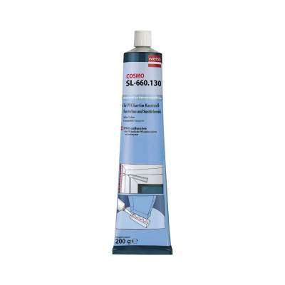 Клей для ПВХ Cosmofen Plus-HV прозрачный 200 г