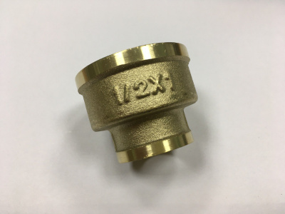 Муфта переходная 1/2" x 1", латунная, ViEiR
