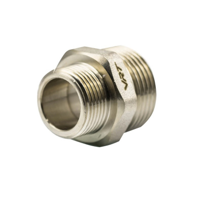 Ниппель переходник 1/2" x 3/4", латунный, VRT