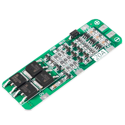 Контроллер заряда 3-х аккумуляторов HX-3S-FL20-A, 11.1-12.6 В, 20 А, Li-ion, с защитой