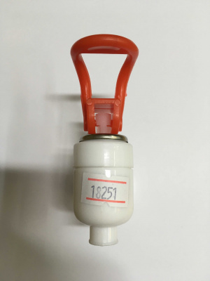 Кран для кулера, внутренняя резьба, горячая вода (красный)