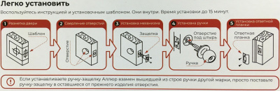 Защёлка Аллюр для 5560, ключ/фиксатор, РВ, латунь
