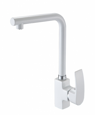 Смеситель для кухни ammore A5509-C, с высоким поворотным гусаком, белый