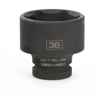 Головка торцевая STELS ударная шестигранная, 1/2", 36 мм