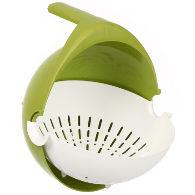 Дуршлаг пластиковый с миской Mesh Stainer, зелёный