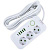 Удлинитель AMPER, 3 розетки + 4 USB + 1 TYPE-C, 4 м, ПВС 3х0,75, белый