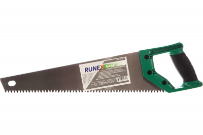 Ножовка по сырому дереву RUNEX Green, 400 мм, прямой крупный зуб, 3,5 з/д