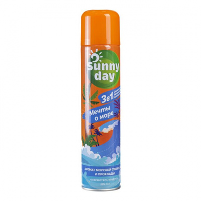 Освежитель воздуха Sunny day "Мечты о море" 3в1, 300 мл