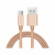 Шнур USB шт. - MicroUSB шт., 1 м, ткань, золотистый