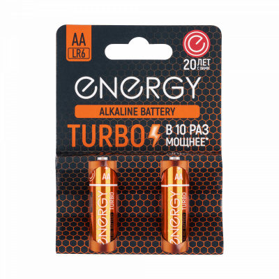 Элементы питания ENERGY TURBO, AA, LR06, 2 штуки