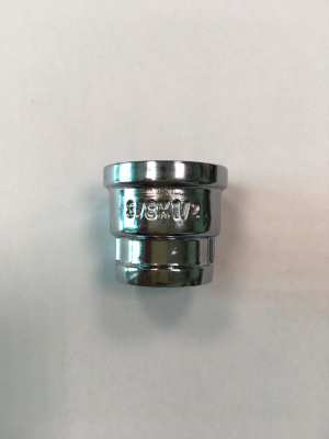 Муфта переходная 3/8" x 1/2", хром