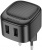 Зарядное устройство сетевое, 2хUSB, 220В, 2,1А, штекер сбоку, чёрное