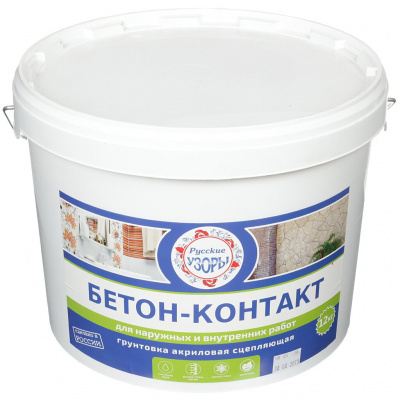 Грунтовка Русские узоры бетон-контакт, 12 кг