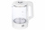 Чайник стекло HOMESTAR HS-1008, 1,8 л, 1500 Вт, белый