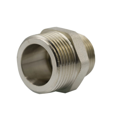Ниппель переходник 1/2" x 3/4", латунный, VRT