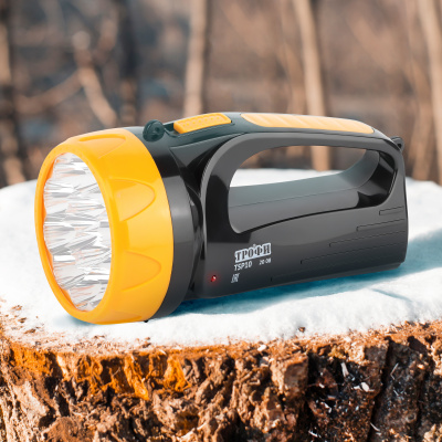 Фонарь-прожектор ТРОФИ LED TSP10, 2 режима (аккум., 15LED, вилка 220В)