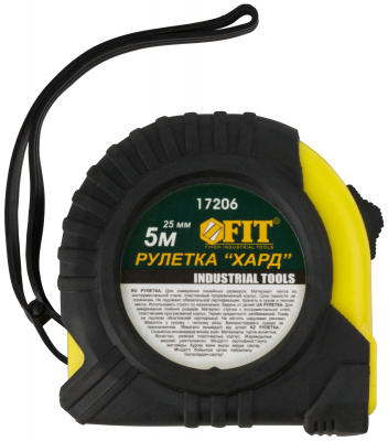 Рулетка FIT "Хард", 5 м x 25 мм