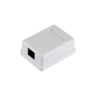 Розетка компьютерная REXANT, внешняя, 1-порт, RJ45, 8P8C, UTP, категория 5e, неэкранированная