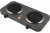 Плитка электрическая HOMESTAR HS-1104, 2 конфорки, блин, 1000+1000 Вт, серая