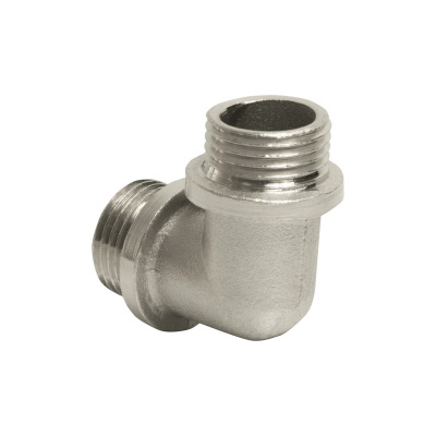 Уголок 1/2" наружные резьбы, латунный, VRT