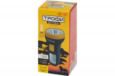 Фонарь ручной ТРОФИ UB-101, 2 режима (1LED + 4LED, 1хАА)