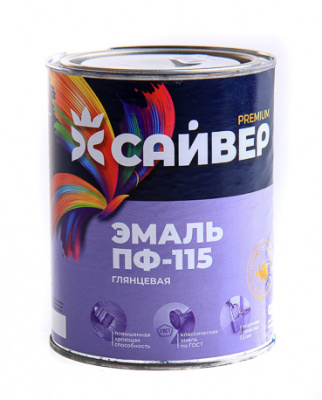 Эмаль ПФ-115 САЙВЕР PREMIUM глянцевая, жёлтая 0,8 кг