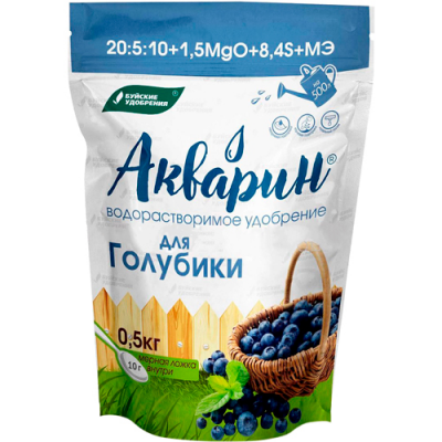 Удобрение БХЗ "Акварин" для голубики, водорастворимое 0,5 кг