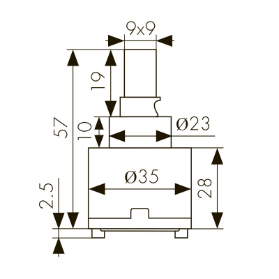 Картридж KAISER/SEDAL 35-SDL, Ø35 мм