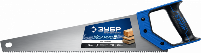 Ножовка по дереву ЗУБР Профессионал "Молния 5" быстрый рез, 450 мм, крупный зуб