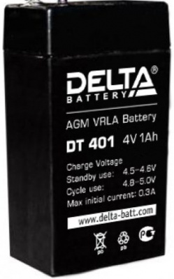 Аккумулятор свинцово-кислотный 4V, 1Ah (35х25х65 мм)