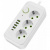 Удлинитель AMPER, 3 розетки + 4 USB + 1 TYPE-C, 4 м, ПВС 3х0,75, белый