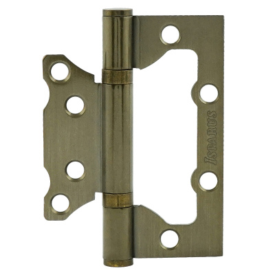 Петля ISPARUS 800-4, без врезки, 100x74x2,5 мм, старая бронза