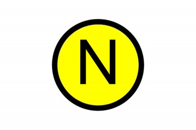 Наклейка EKF "N", Ø20 мм