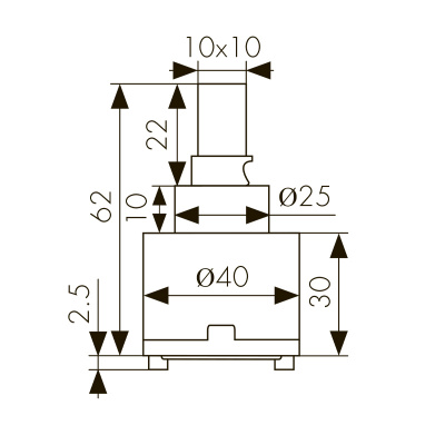 Картридж KAISER/SEDAL 6262, Ø40 мм