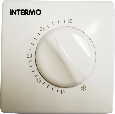 Терморегулятор накладной INTERMO L-301, механический, белый, 10-30°С