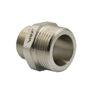 Ниппель переходник 1/2" x 3/4", латунный, VRT