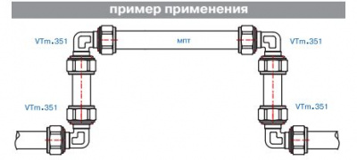 Уголок м/пл  VALTEC 26 мм